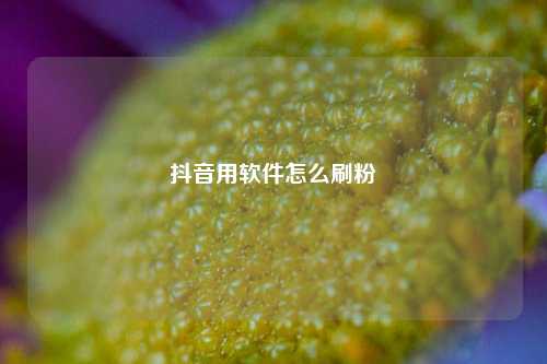抖音用软件怎么刷粉